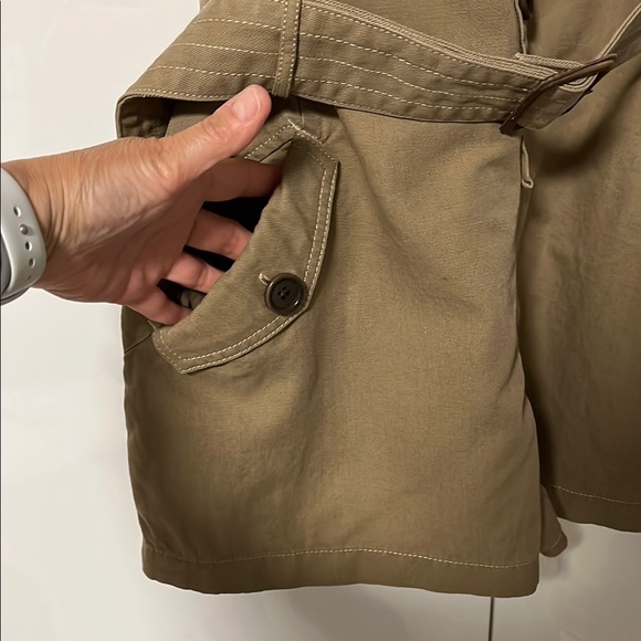 BR Limited Edition Khaki Utility Safari Romper Cotton Linen Jumpsuit, Size 12 - Picture 7 of 15